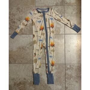 Angel Dear 18-24 Month Convertible sleeper Smores Print Bamboo